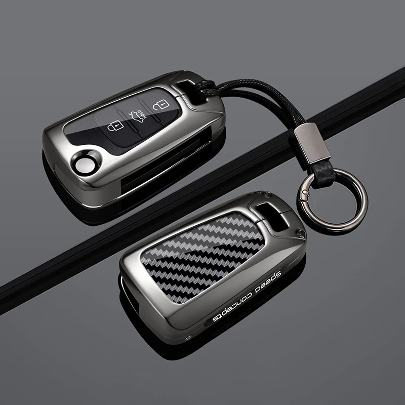 For KIA RIO Soul Optima Ceed K2 K3 K5 Pride For Hyundai Elantra Accent i20 i30 ix35 Car Flip Key Case Cover Shell Fob Keychain