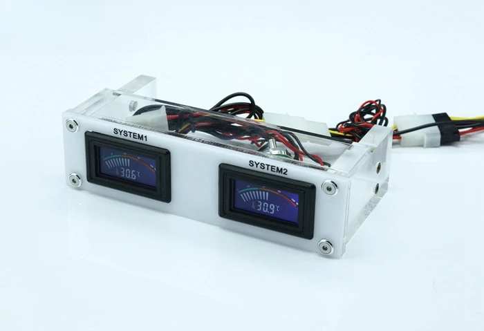 WDXS-GQ optical drive multi-function panel, dual-group dual-screen temperature display, computer water cooling