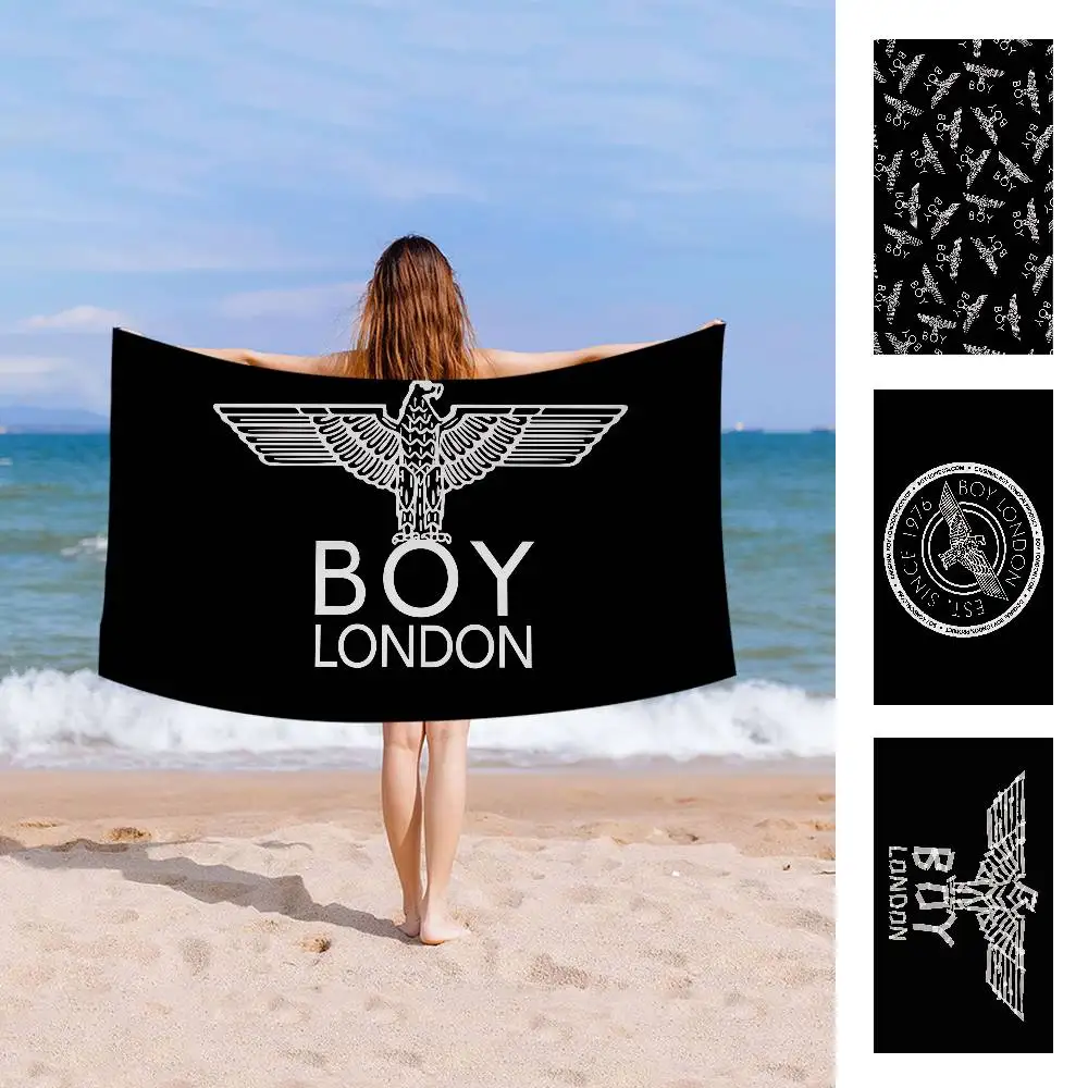 Classic Punk Brand B-Boy L-London Microfiber Blanket Quick Drying Beach Towels Oversized Printing Super Absorbent Pool Towel