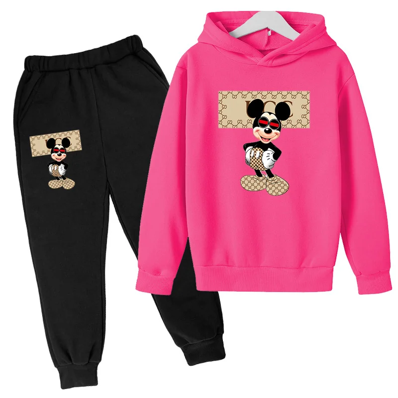 

Kids Mouse Hoodie Autumn/Winter Clothing Boys Girls Toddlers 3-12 Years Sweatshirt Casual Top+Pants Beautiful Girls Charming Set