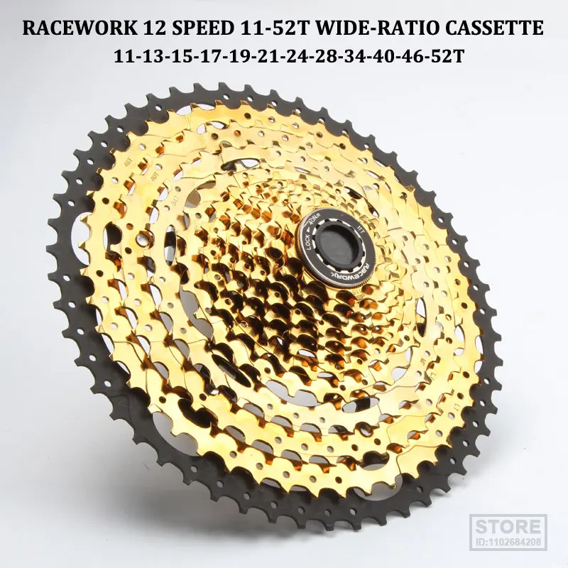 

RACEWORK MTB Cassette 12 Speed 11-52T Mountain Bike HG Flywheel Sprocket 12v Velocidade For Shiamno Sunrace