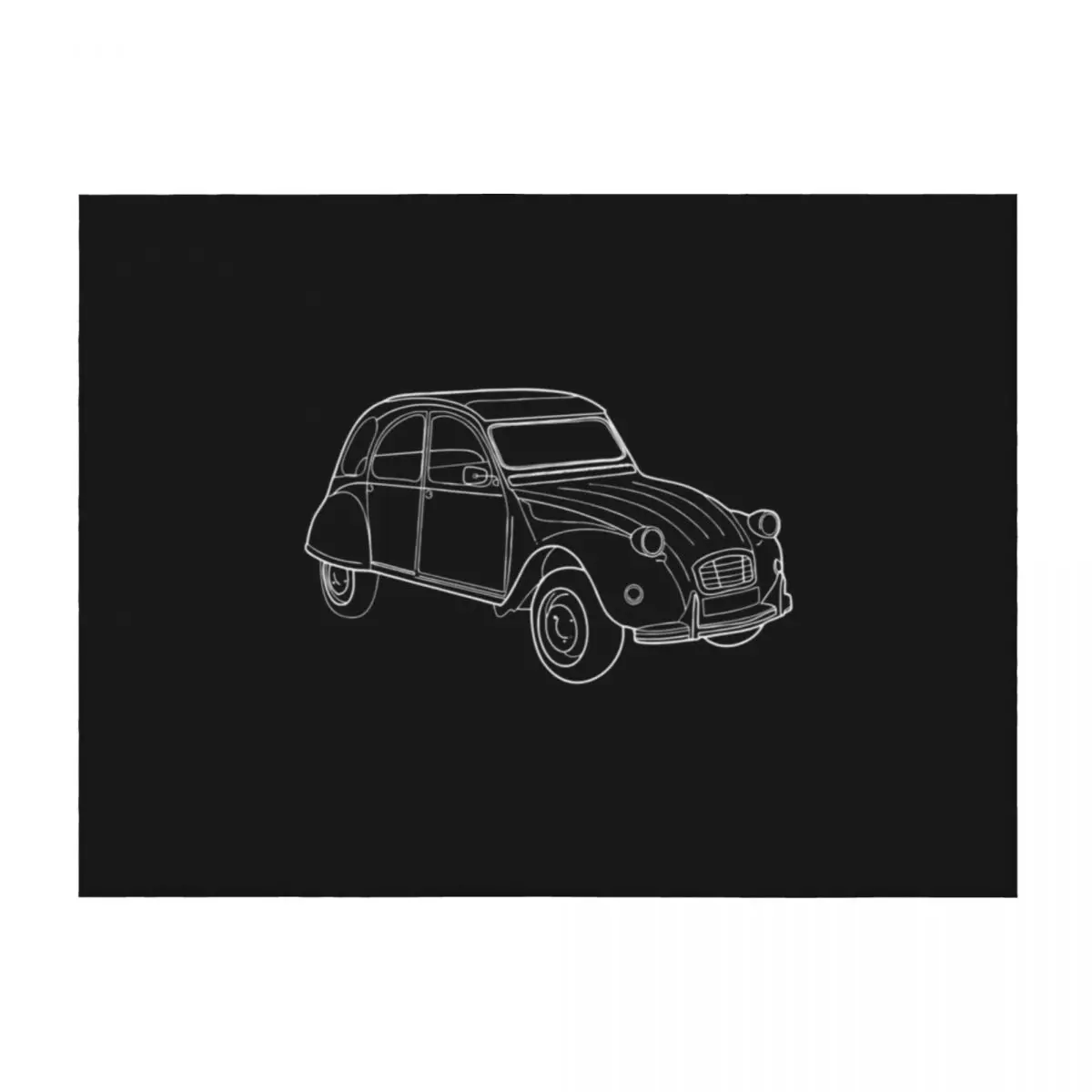 

Vintage 2CV duck illustration Throw Blanket Large Fashion Sofas Soft Big Decoratives Blankets