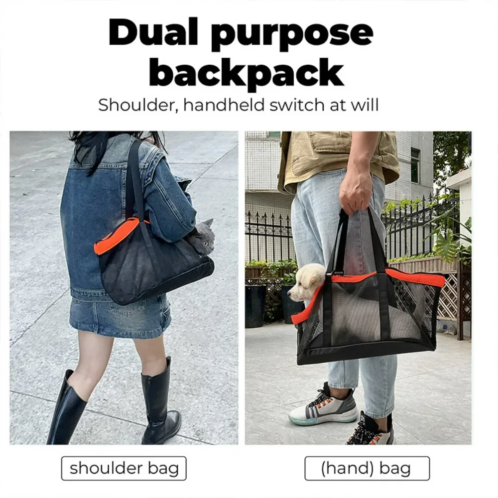 Dog Backpack Puppy Portable Bag Teddy Cat Handbag One Shoulder Foldable Breathable Comfortable Kitten Travel Bag Pet Supplie