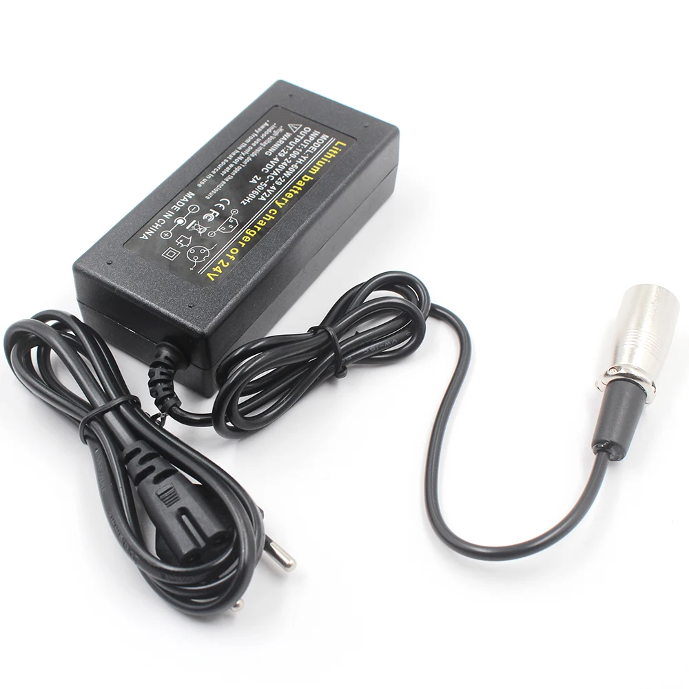 New 29.4V 2A lithium Battery Charger 24V 25.2V 29V 18650 7S li-ion battery Charger For DC Plug XLR 3P 18MM