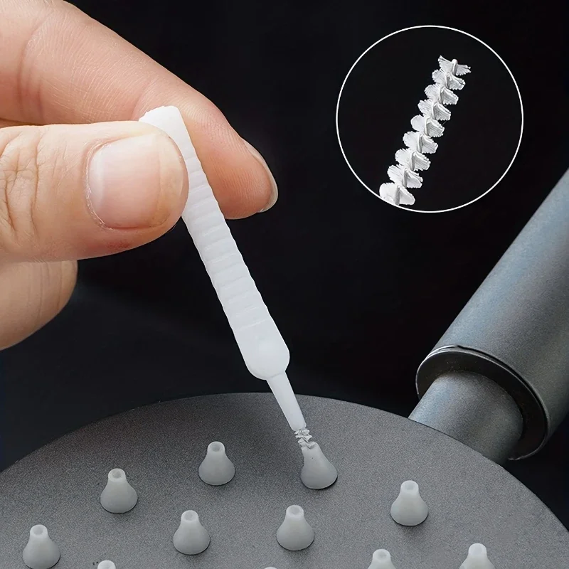 10/20pcs shower cleaning brush set - precision gap cleaner and anti rust needle - shower nozzle, toilet nozzle, and bathroom gap