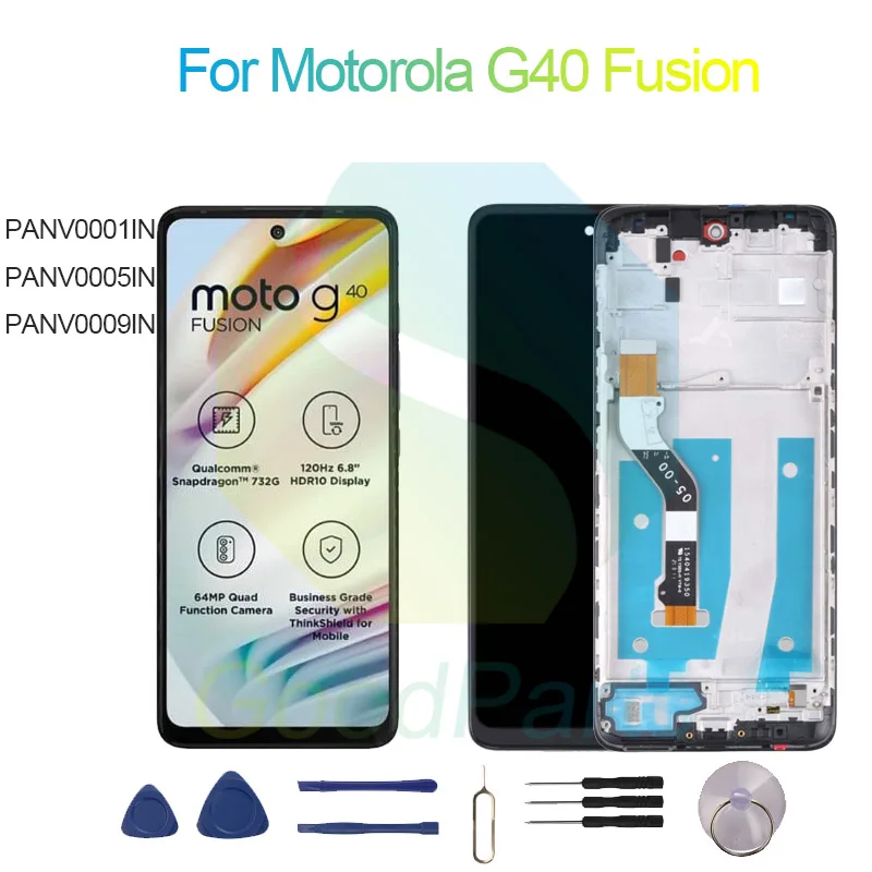 

For Motorola G40 Fusion Screen Display Replacement 2460*1080 PANV0001/5/9IN G40 Fusion LCD Touch Digitizer