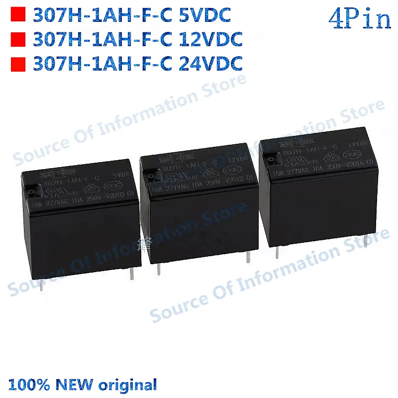 

10PCS 307H-1AH-F-C 5VDC 12VDC 24VDC10A Electromagnetic. Signal Power Relay 100% New original