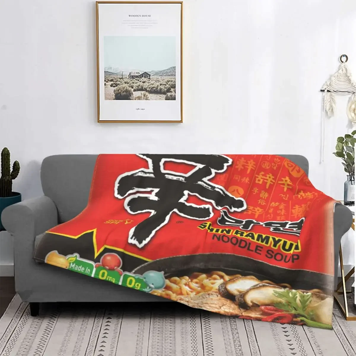 Nongshim Shin Ramyun (Spicy) An Ultra-Soft Micro Fleece Blanket