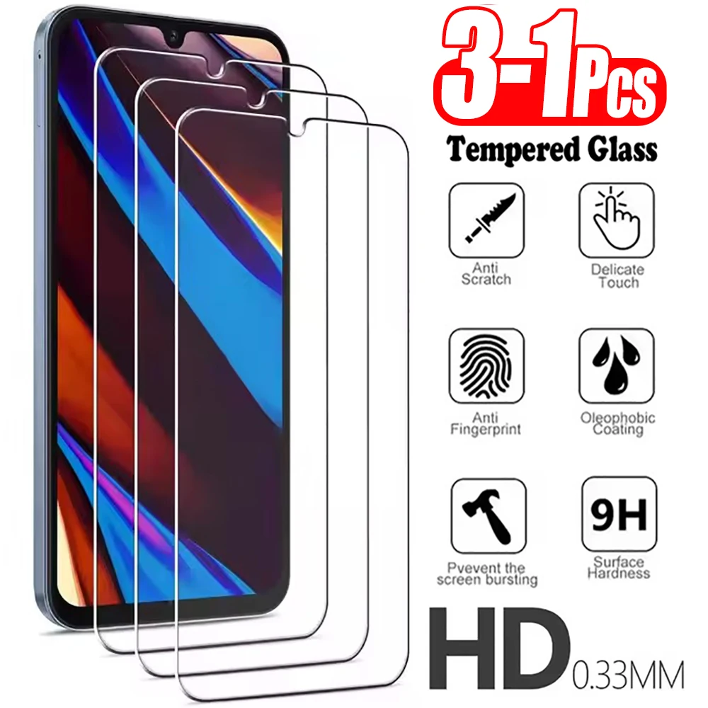 

1-3Pcs Full Cover Tempered Glass For Samsung Galaxy A05s A05 A15 4G A25 A35 A55 5G A 05 15 25 35 55 Full Cover Screen Protector