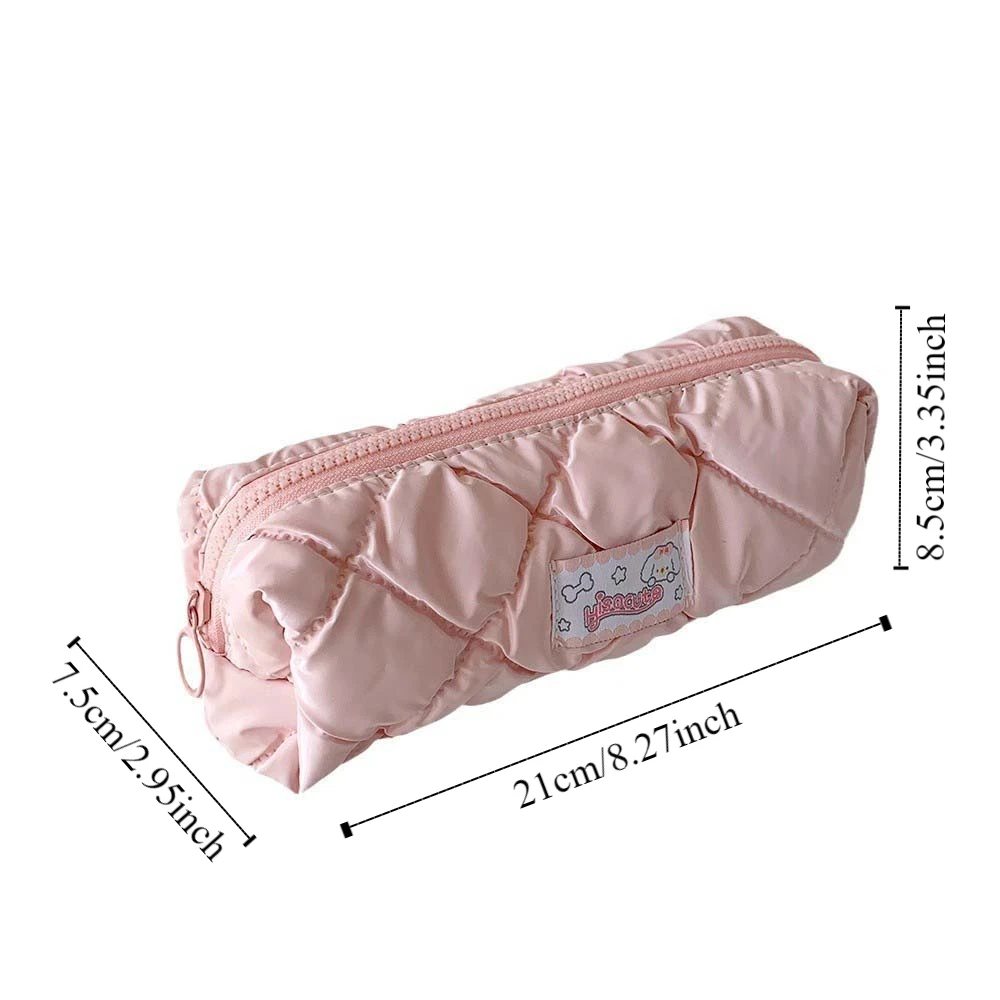 Stationery Organizer Stationery Bag Jewelry Storage Single Layer Pencil Case Cream Candy Color Large Capacity Large Pen Bag