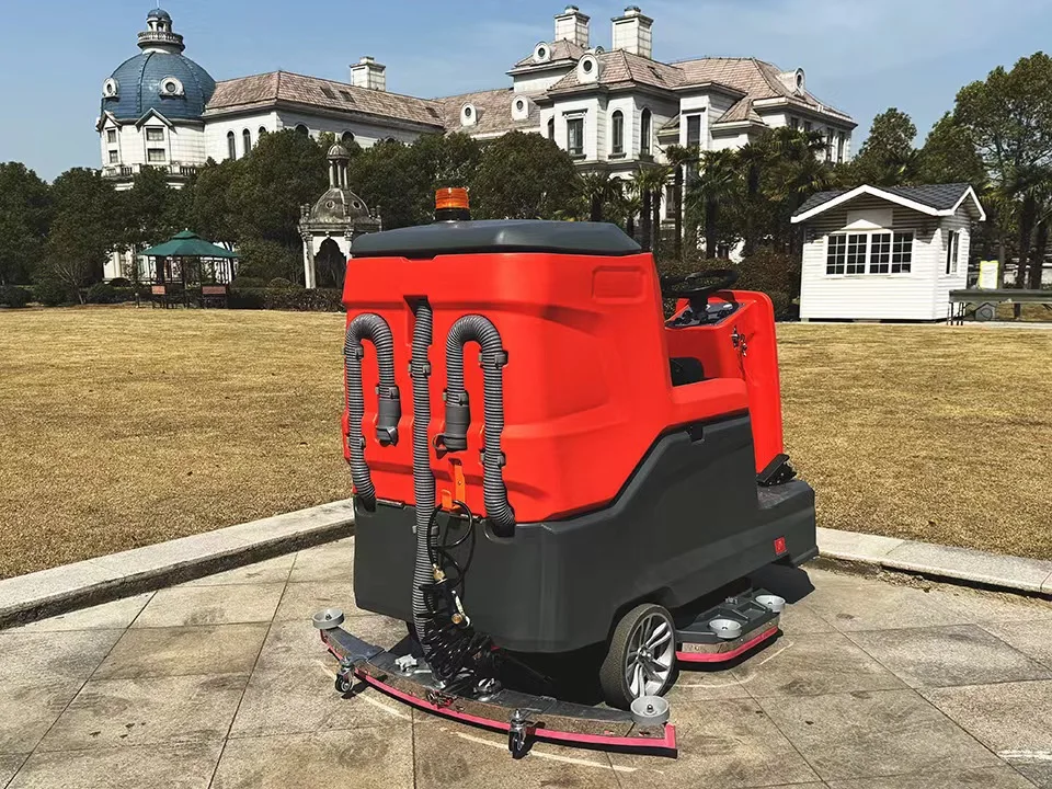Smart Operated Battery Powered Ride-on Floor Scrubber Battery Warehouse Street Indoor Outdoor Ground Washing Cleaning Equipment