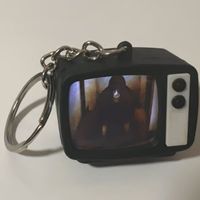 New Homicipher Mr. Crawling/ Mr Scarletella real mini TV keychain show keychain Pendant simulation toy TV luggage jewelry