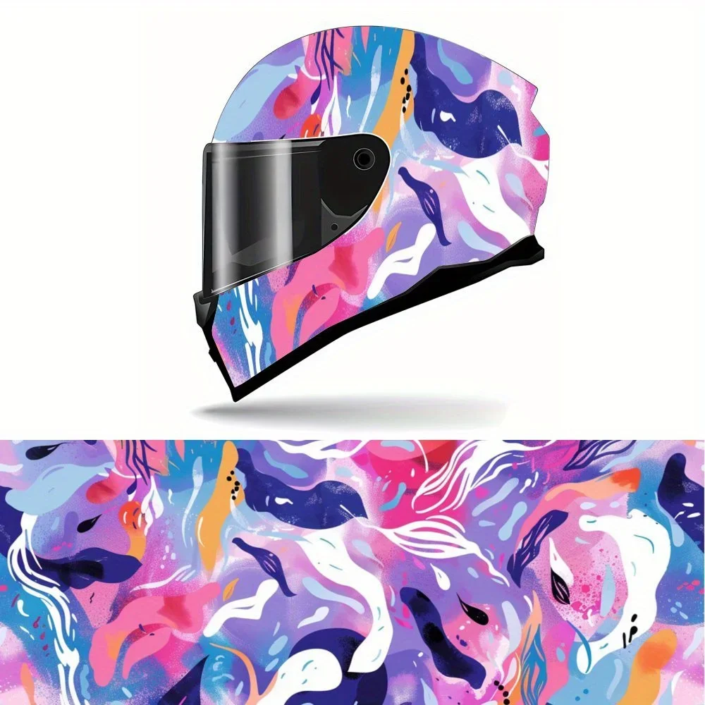 

Привлекательная психоделическая виниловая наклейка на полный шлем, виниловая наклейка для гоночного мотоциклетного шлема, водонепроницаемая самоклеящаяся наклейка