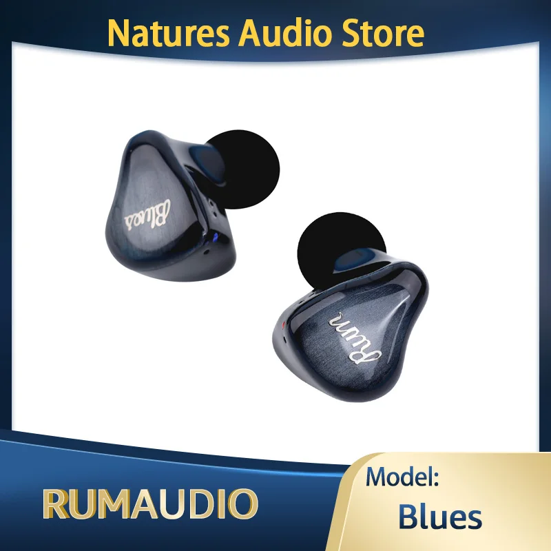 RUMAUDIO Blues HIFI In-Ear Earphone 12-Unit Balanced Armature Driver Referensi Kelas Monitor IEMs 12BA Audiophile Headphone