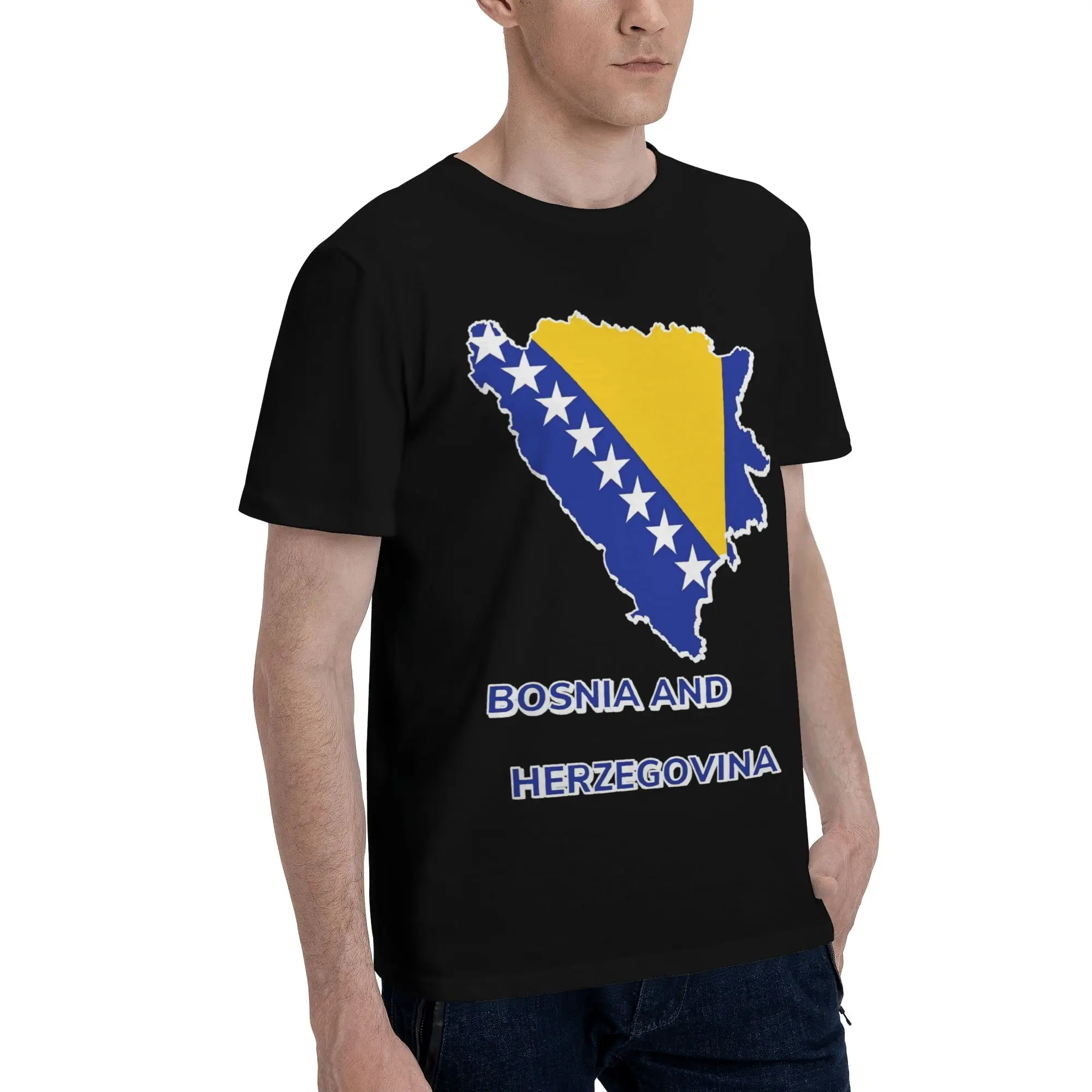 Bosnia and Herzegovina Flag Tee Shirt for Men Women Gift T Shirts  100% Cotton Clothing