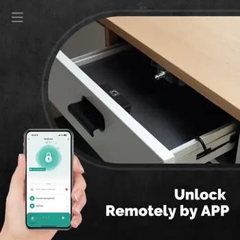 MOES Smart Lock Bluetooth Tuya kompatibilní s bezklíčovým odemykáním kartou IC, aplikace pro dálkové ovládání pro dřevěné skříňky, zásuvky a dveře 10 nejlepší prodej chytrý zámek zásuvky - №3