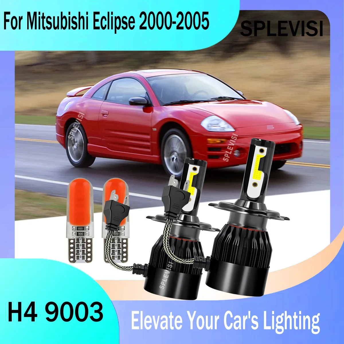 LED H4 9003 Headlamp Bulbs - more reliable lighting for all your driving For Mitsubishi Eclipse 2000 2001 2002 2003 2004 2005
