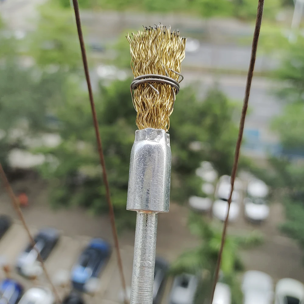 1/2 pz 0.3 filo 6mm 12mm gambo ottone rivestito in acciaio inox filo fine pennello forma 100 asta di prolunga per utensile rotante elettrico