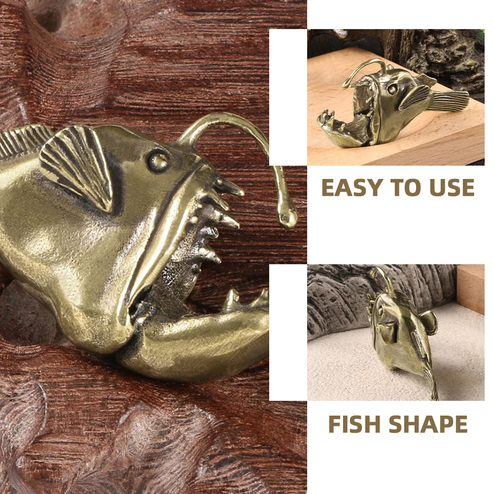 

Brass Ocean Decor Simple Stylish Fish Statue Home Office Car Ornament Desktop Sculpture Fish Ornament Garden Art