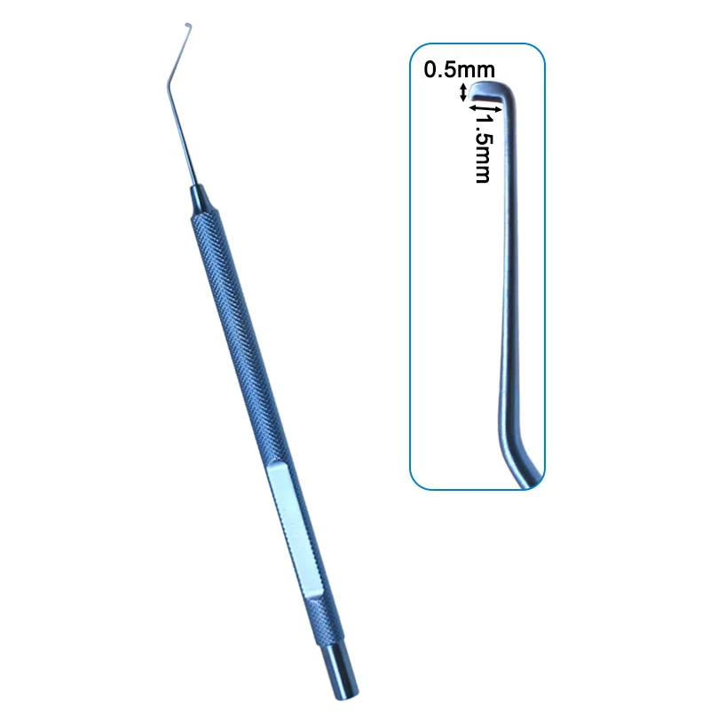 

Ophthalmology Microscopic Titanium Alloy Hack Core Knife 90 Degree Angled Ophthalmic Surgical Instrument