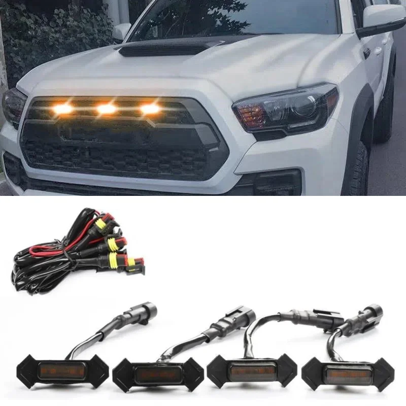 

Raptor-style grille light LED grill mount assemblies For 2016-up Toyota Tacoma w/TRD Pro Grill ONLY, Front Grille Lighting