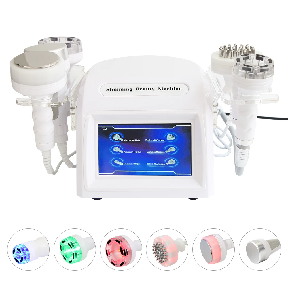 New 6 in 1 80K Lipo Cavitation Ultrasonic Vacuum Slimming Machine Weight Loss Body Sculpting Skin Tightening Lifting Device