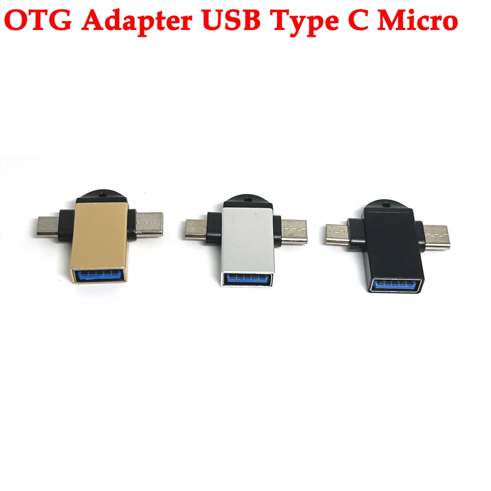 

OTG Adapter USB Type C Micro USB 2 in 1 Android Mobile Phone Convertor U Disk Tablet OTG Connector USB3.0 OTG For Xiaomi