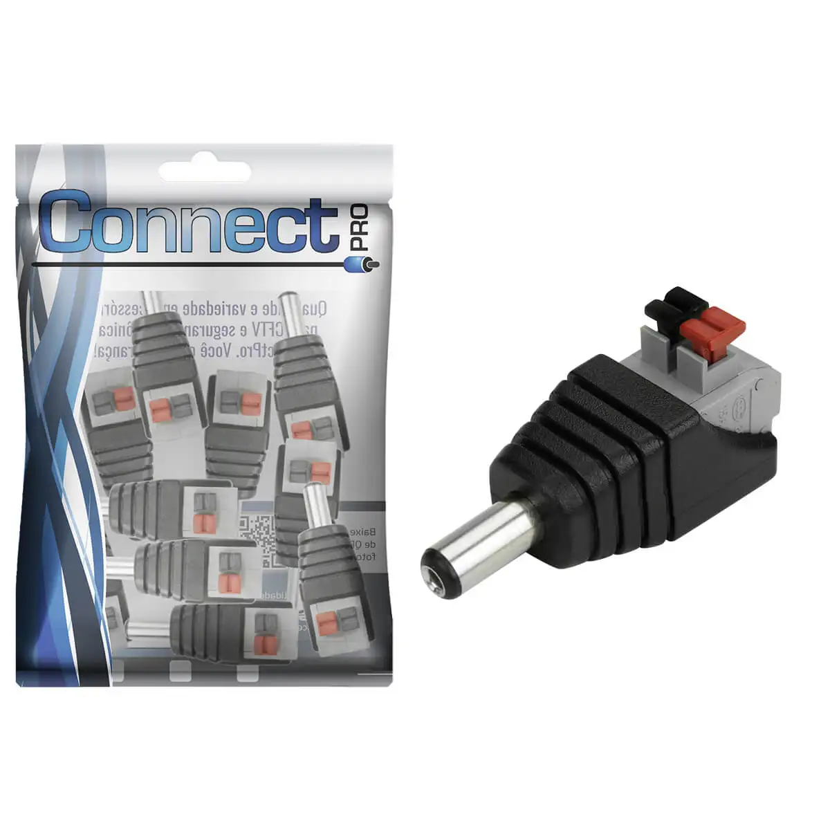 10X P4 Male Connector With Borne 2.1 5.5mm Quick Coupler