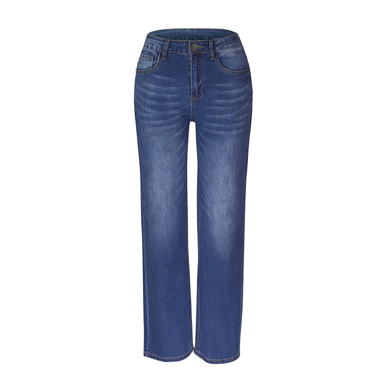 Spring and Autumn New Women's Fashion Loose Wide-leg High Elastic Denim Trousers Women Casual Office All-match Jeans Lady Pants
