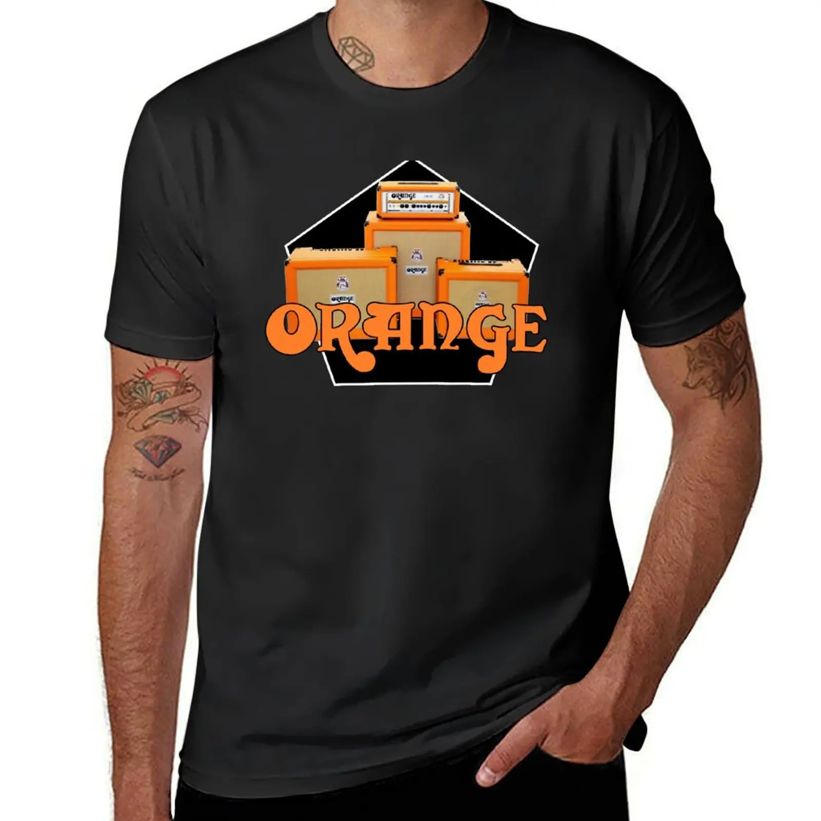 orange amplification T-Shirt Aesthetic clothing sublime mens workout shirts