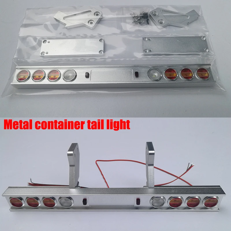 

Metal Container Tail Light LED Modified Trailer Spotlight for 1/14 Tamiya RC Truck Trailer Scania 770s Benz Actros Volvo MAN DIY