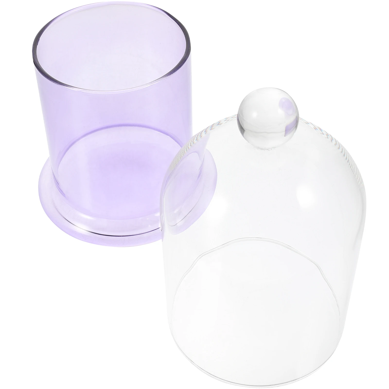 

1Set Glass Cup Aromatherapy Transparent Holder for Bedroom Living Room Office Decorative Glass Cloche