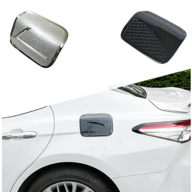 

For Toyota Camry XV70 2018 2019 2020 2021 2023 Fuel Tank Cap Trim Cover Car Stickers Chrome Molding Decoration Styling Hood