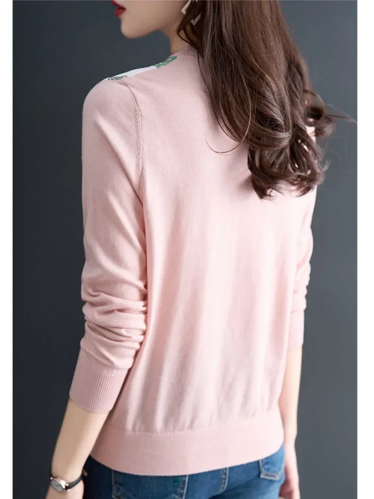 2025 novo elegante malha macia retalhos camisola de fundo camisas primavera verão casual camisola jaqueta camisetas camisas básicas de malha topos