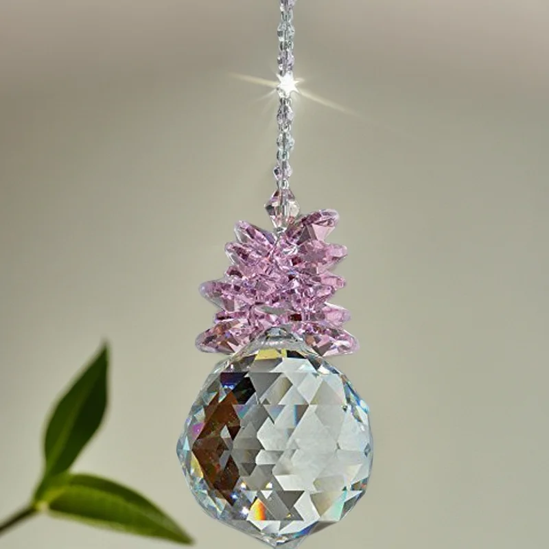 1PCS Clear Crystal Ball Prism Suncatcher Rainbow Pendants Maker Hanging Crystals Prisms Pendant for Windows