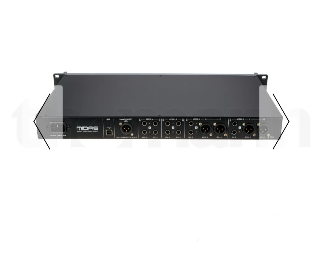 Midas HUB4 Listening System Can Be Connect to A DP48 Or Stage Interface Box Hub 4 Poe Port Level Signal Router