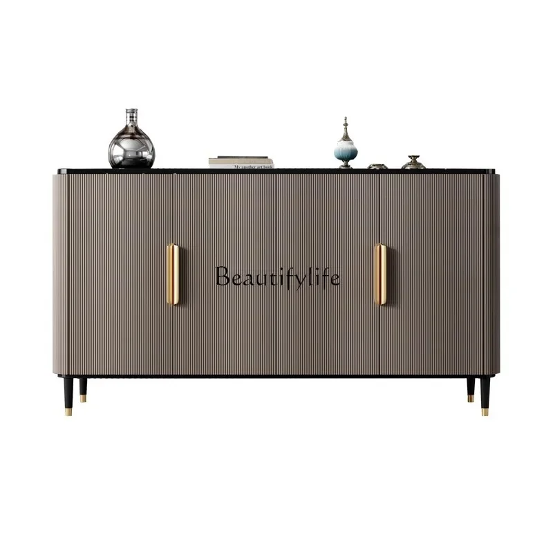 

LJY*Light luxury dining side cabinet Modern marble entrance cabinet