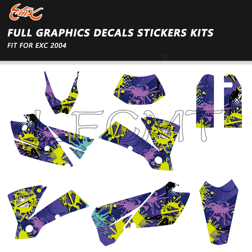 

Fit for EXC 125 200 250 300 400 450 525 2004 Graphics Decals Stickers Decoration Kits Motorcycle Background