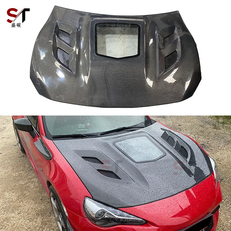 

Suitable for Toyota GT86 Subaru BRZ Carbon Fiber Cover Transparent Hood Modified Headcover Surround Parts