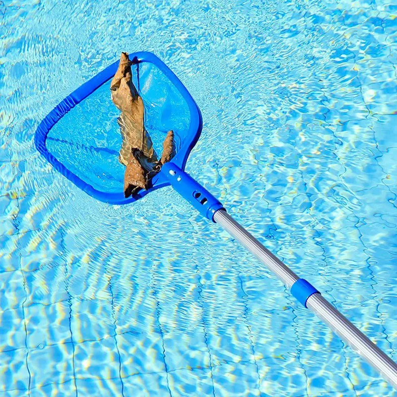 1 Stuk Zwembad Skimmer Zwembad Net Met 3 Sectie Paal, Zwembad Skimmer Net Met Fijne Mesh Net Telescopische Paal