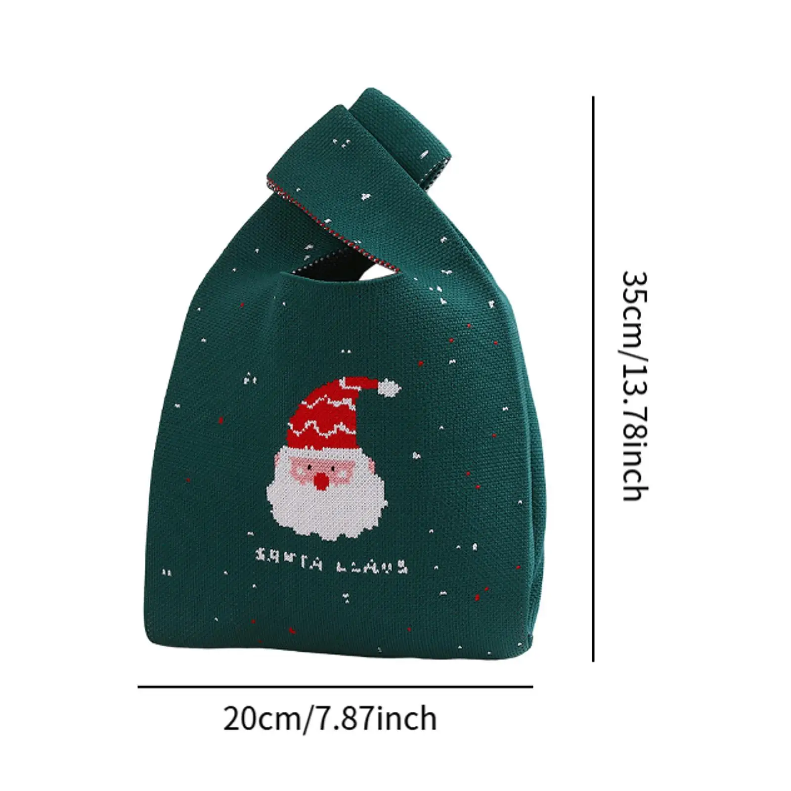 Women Tote Bag Fashion Trendy Knitted Bag for Outdoor Winter New Year Work Party image 6