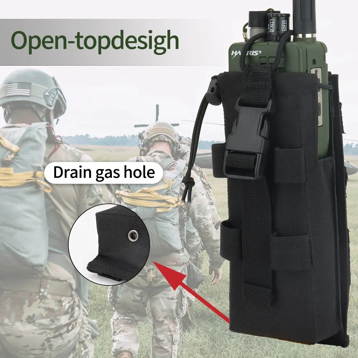 Military Radio Pouch Tactical Walkie-Talkie Bag for PRC 152 Radio Tactical MOLLE Belt Oxford Hunting Vest Outdoor Tool Pouches