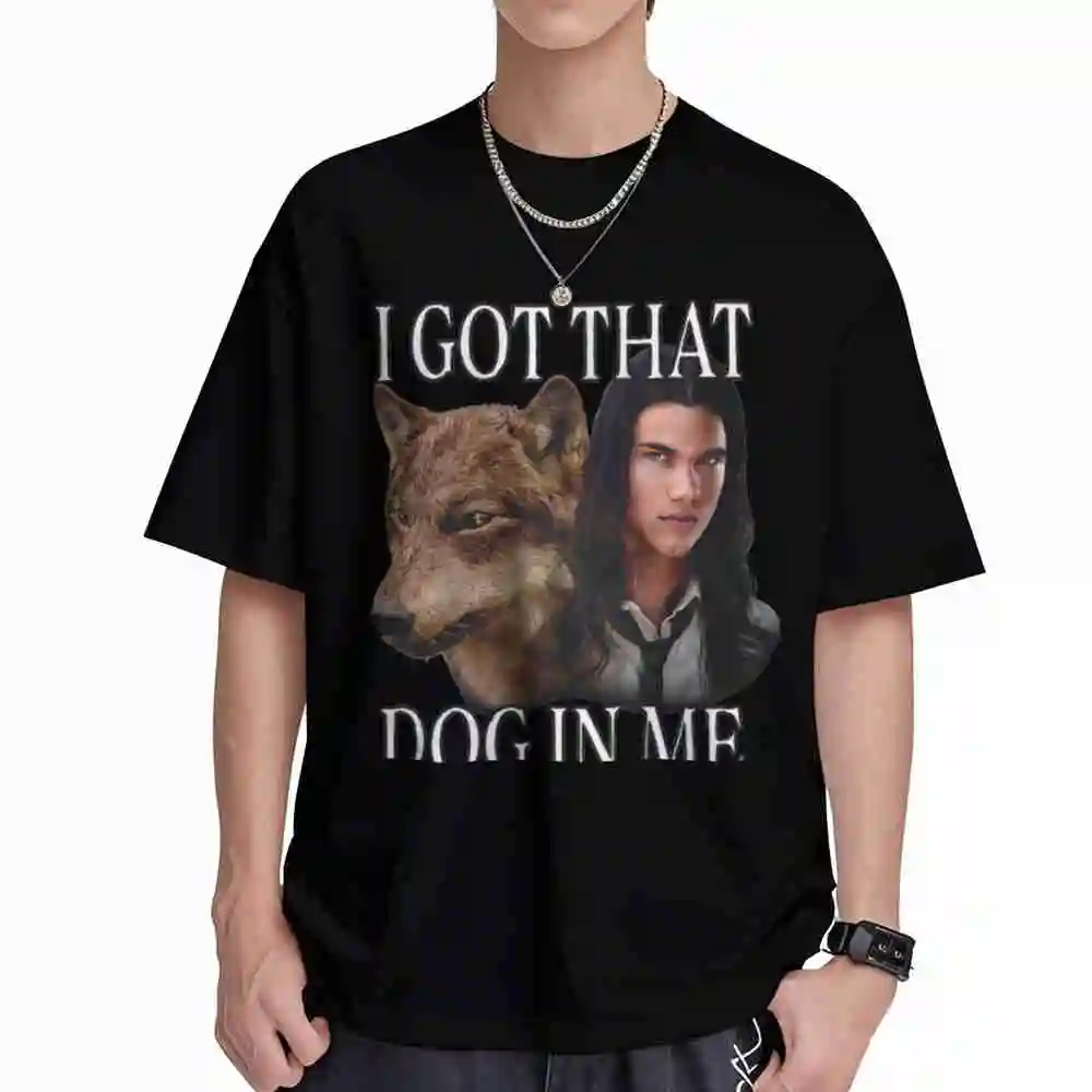 Twilight Jacob Black I Have That Dog Spirit In Me Short Sleeve Tee 100% Cotton T-Shirt
