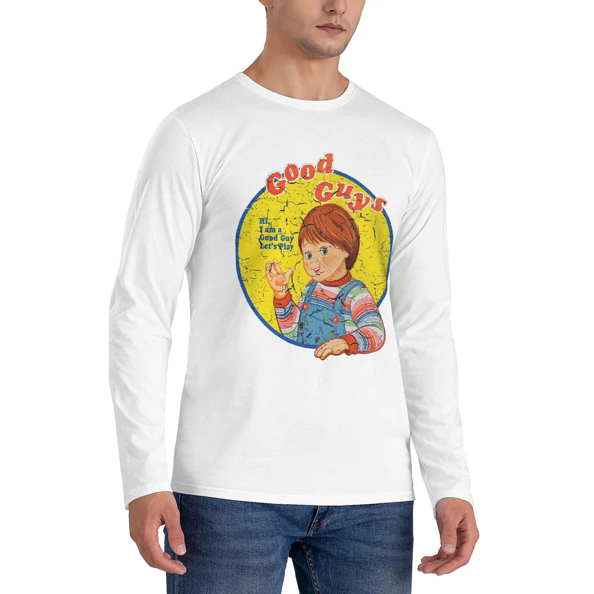 

Мужская футболка с длинными рукавами Good Guys Child's Play Chucky Doll, модные футболки с круглым вырезом, весенне-осенние мужские топы