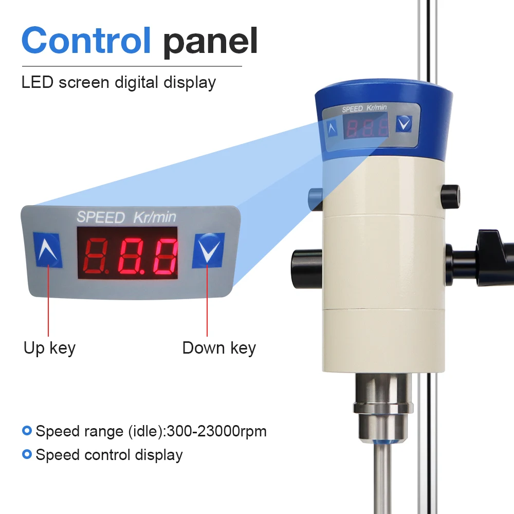 Lab High Shear Blender Digital Cosmetic Homogenizer Emulsion Mixer Dispersion Emulsifying Machine for Cosmetic JRJ300/FJ200