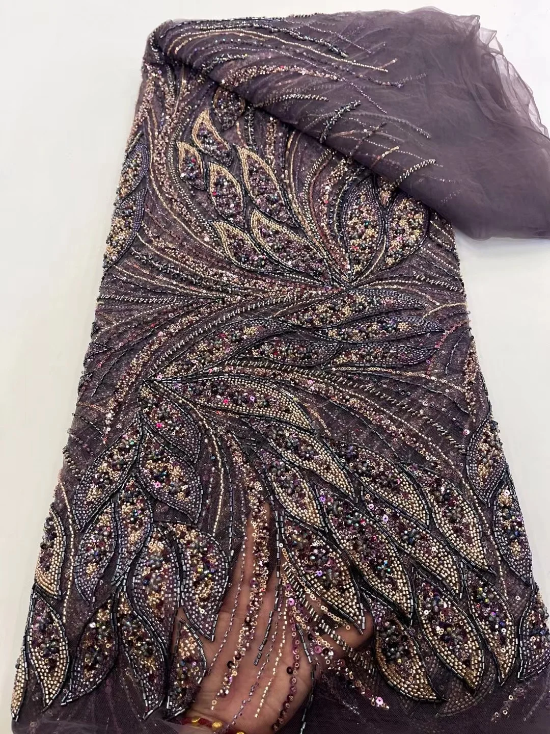 โปรโมชั่นใหม่ Heavy Process Party Dress Series เย็บปักถักร้อยลูกปัดเลื่อมผ้าคุณภาพสูง