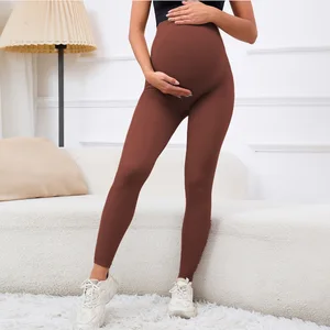 سروال يوغا طويل للنساء الحوامل ، طماق رياضية أعلى 6 امرأة حامل عارية مبيعا - No3