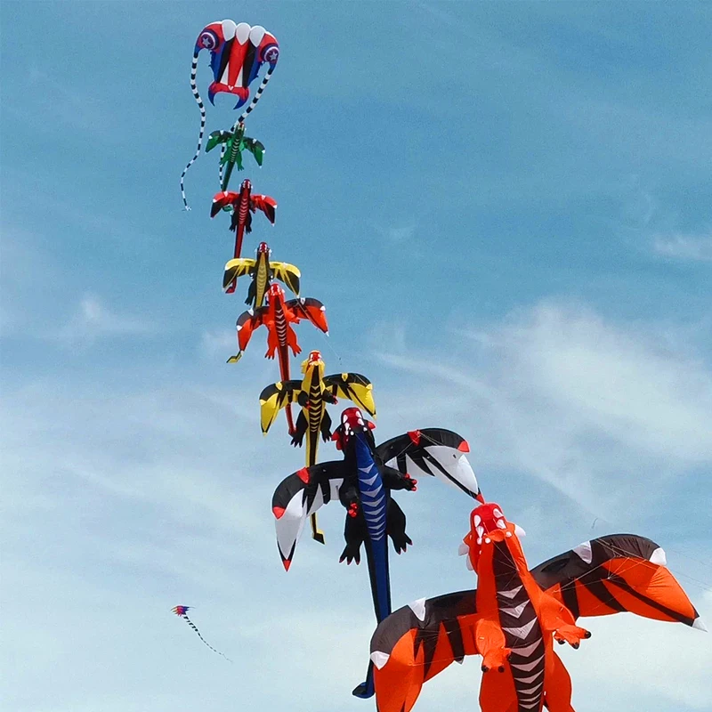 Free shipping 7m Dragon kite large single line parafoil kite line Inflatable toys wind kite children kite flying outdoor fun