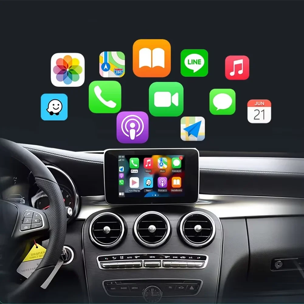 CARABC Wireless Android Auto Wireless CarPlay for NTG4.5 NTG5.0 Mercedes Benz A B C E Class GLA CLA CLE W205 W176 W204 W246 W167
