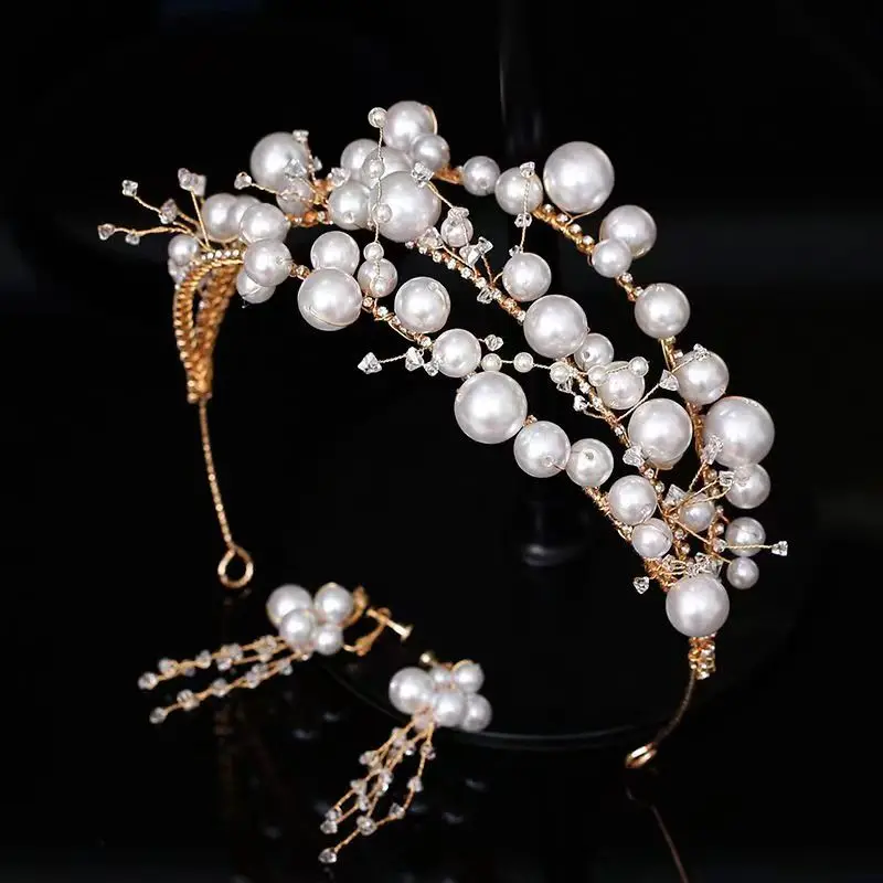 New Handmade Multi-Layer Headband Crown Bridal Diadem Tiaras Princess Hair Accessories Headdress Jewelry